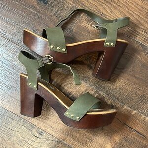 Steve Madden Olive Green Women's Sandals